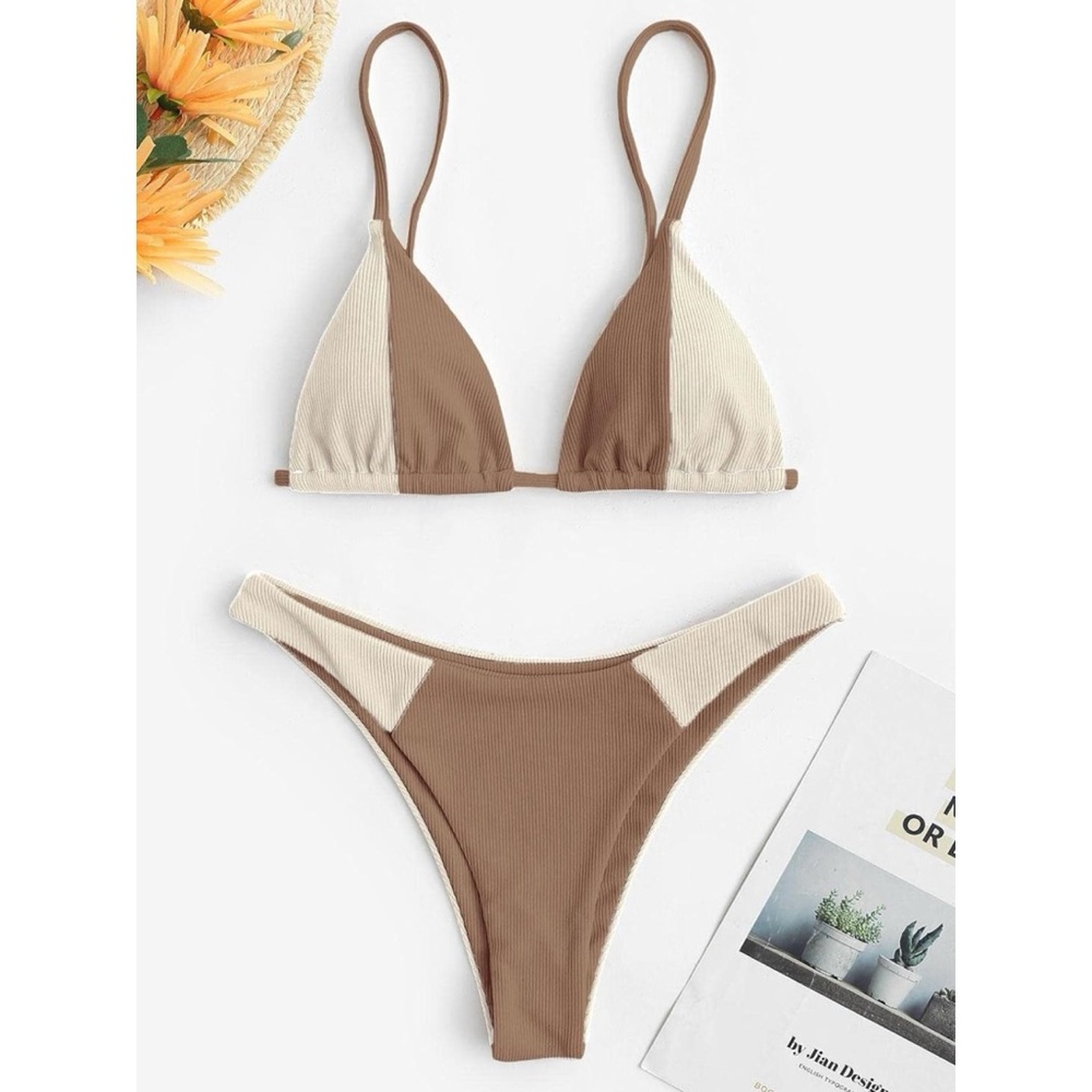 ZAFUL | Ribbed Two Tone Bikini Set - Picture 2 of 8
